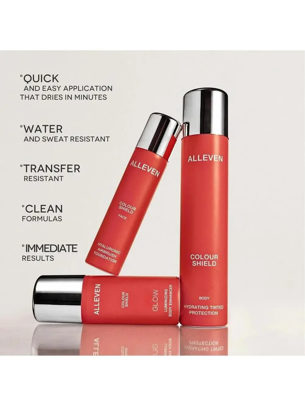 Alleven Colour Shield Glow Luminizing Body Enhancer IVORY 2.3oz NIB